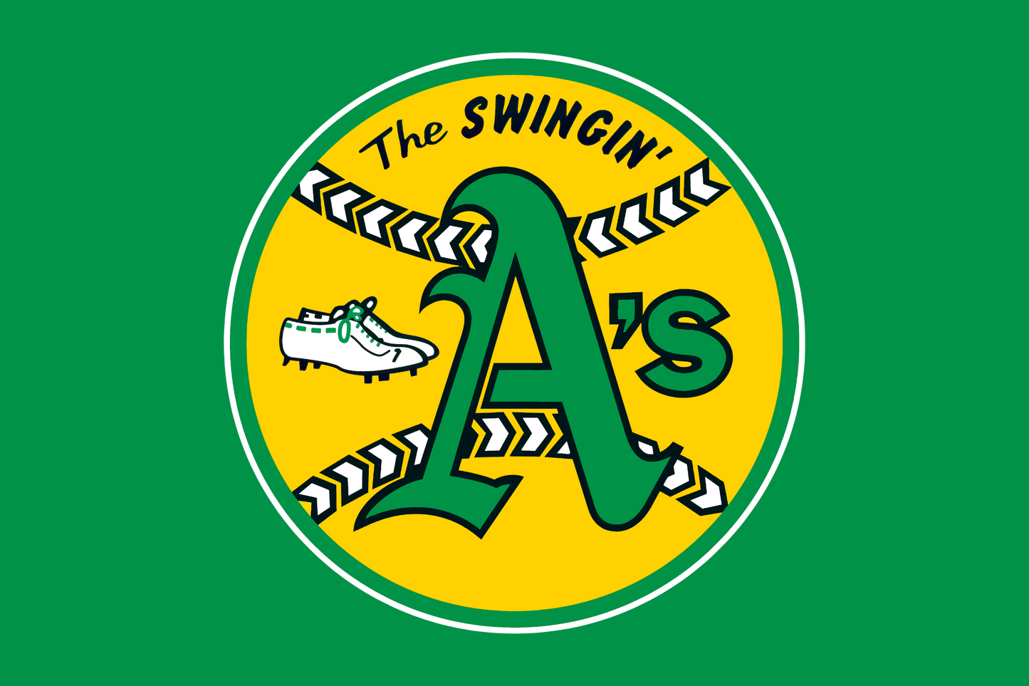 Swinging A's flag