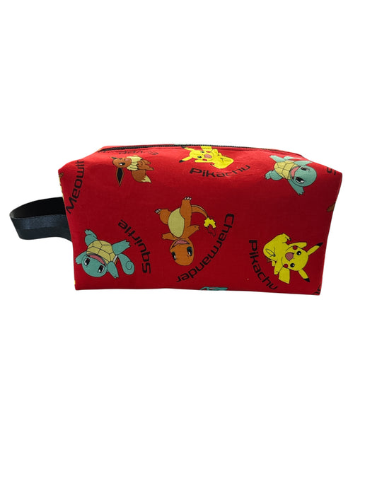 Pokemon red fabric  men's toiletry bag