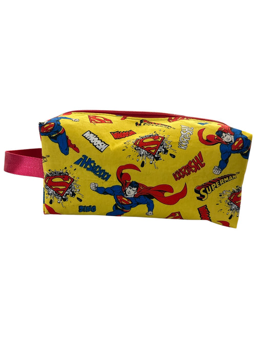 Superman fabric  men's toiletry bag