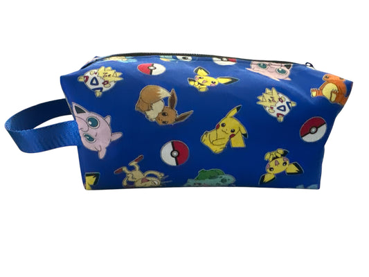 Pokemon blue fabric men's toiletry bag