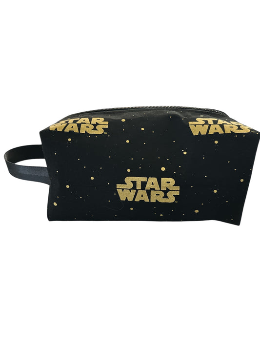 Star Wars black and gold fabric men's toiletry bag