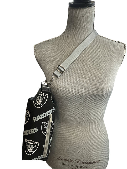 Raiders black print H20 crossbody sling