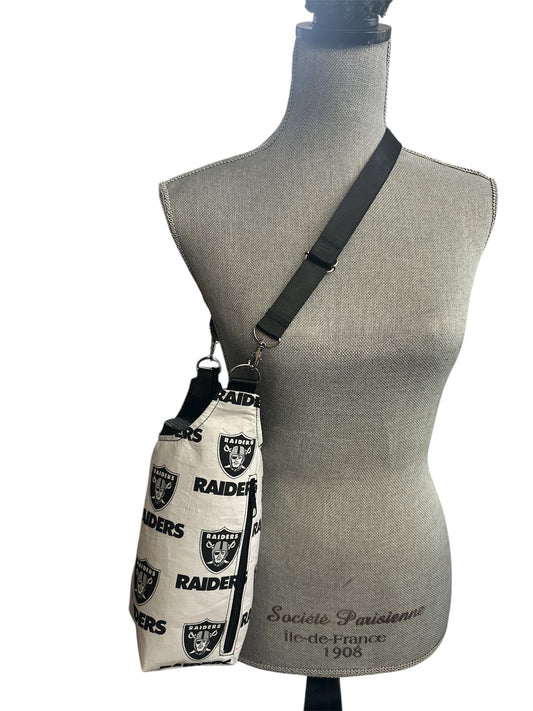 Raiders white crossbody sling