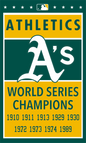Oakland A's banner style flag