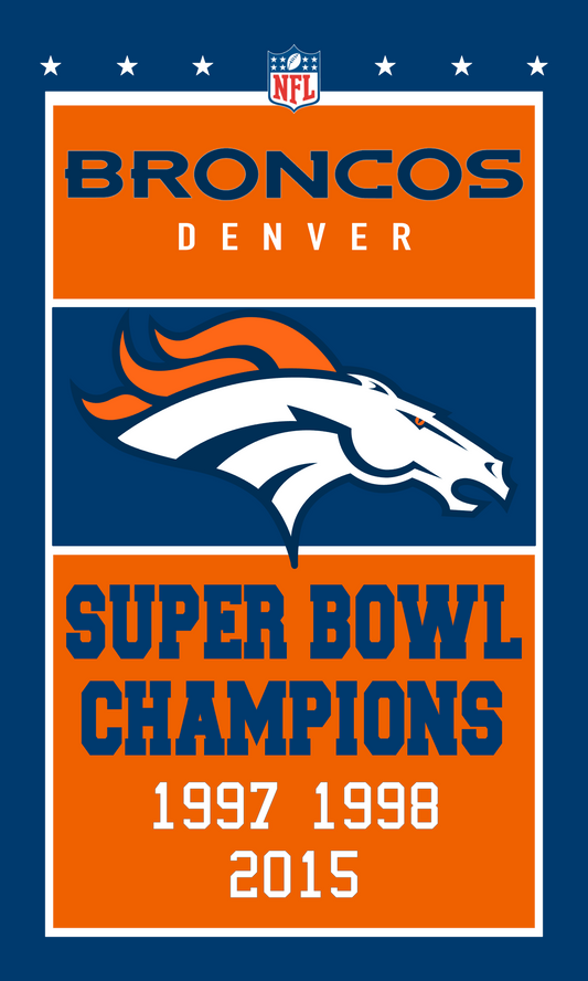 Denver Broncos banner style flag