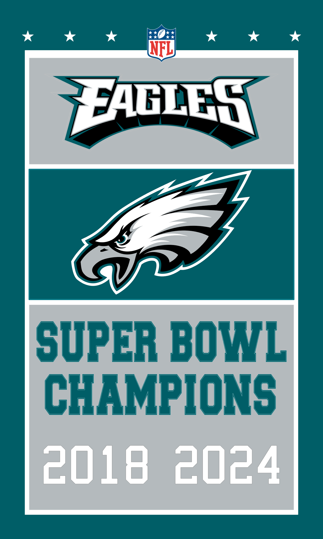 Philadelphia Eagles Banner style flag