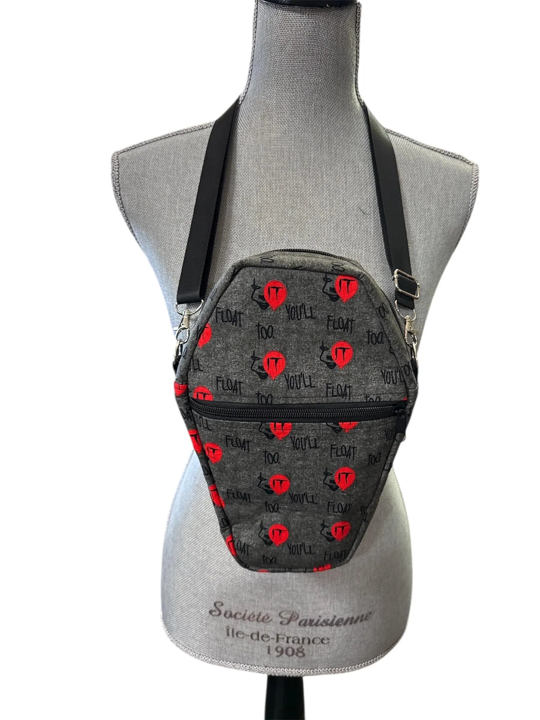 Coffin shaped “IT” crossbody or shoulder bag