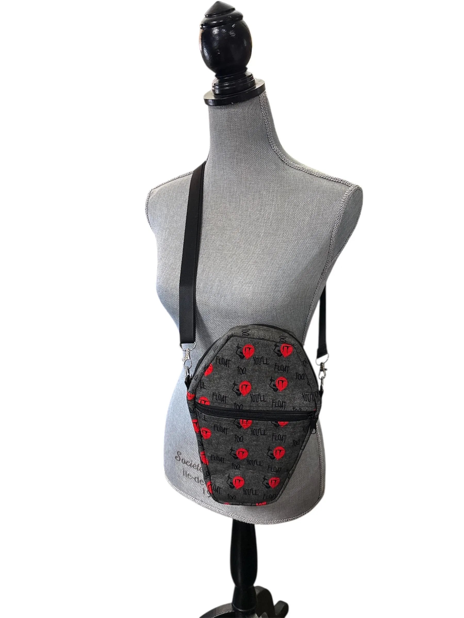 Coffin shaped “IT” crossbody or shoulder bag