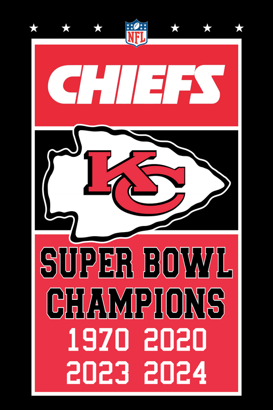 KC Chiefs banners style flag