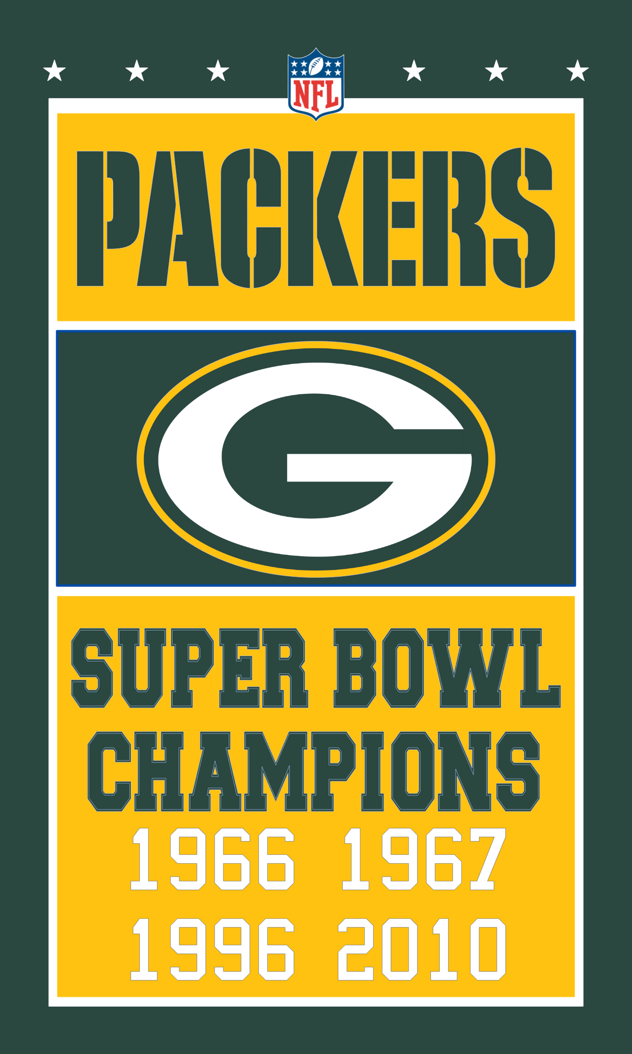 GB Packers banner style flag