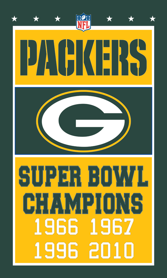 GB Packers banner style flag