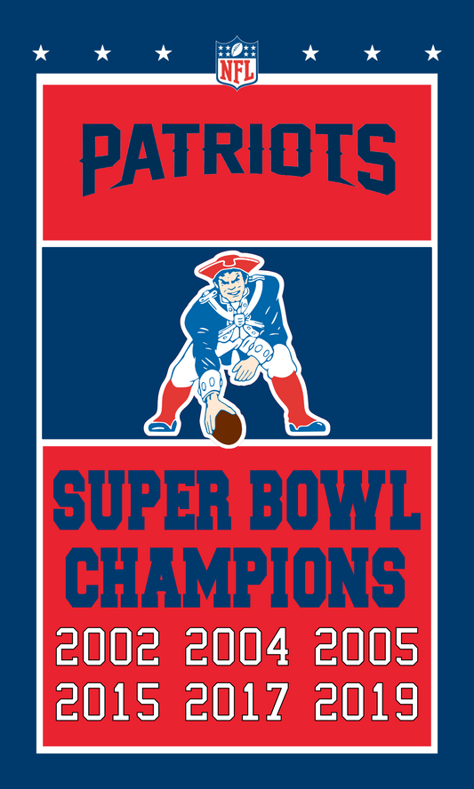 NE Patriots banner style flag