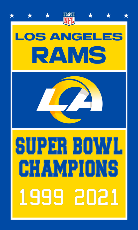 LA Rams banner style flag