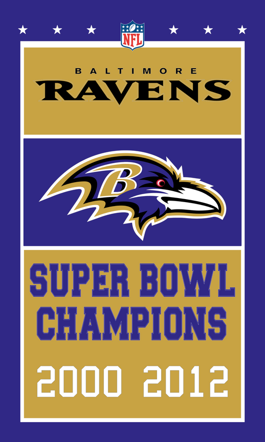 Baltimore Ravens banner style flag