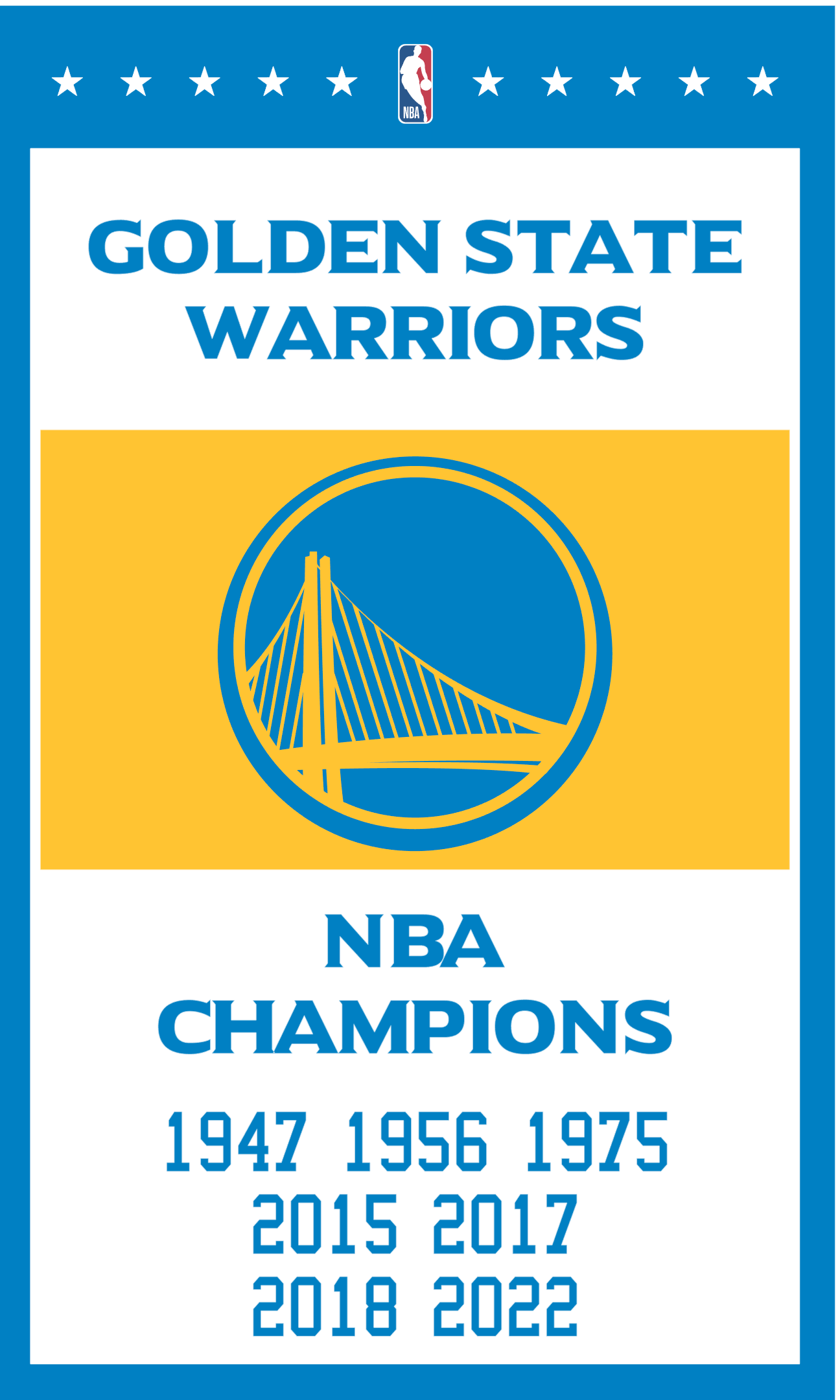 GS Warriors banner style flag